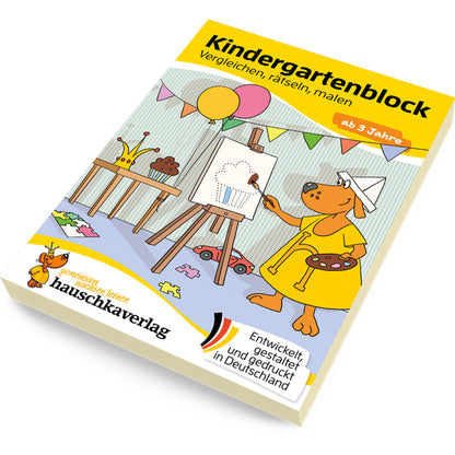 Hauschka Verlag Kindergartenblock ab 3 Jahre - vergleichen, rätseln und malen