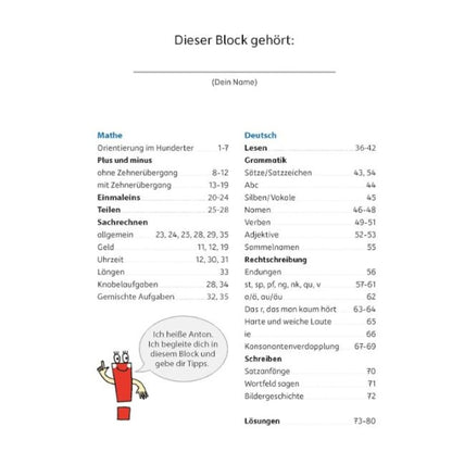 Hauschka Verlag Quer durch die 2. Klasse, Mathe und Deutsch Übungsblock