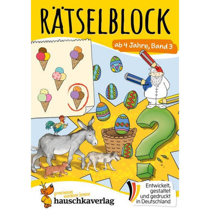 Hauschka Verlag Rätselblock ab 4 Jahre, Band 3