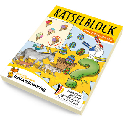 Hauschka Verlag Rätselblock ab 4 Jahre, Band 3
