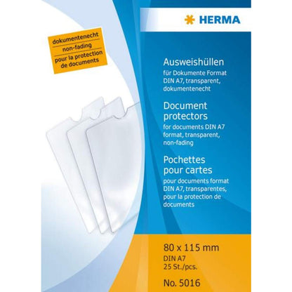 HERMA Ausweishüllen für Dokumente Format DIN A7, 80 x 115mm, 1 Stück