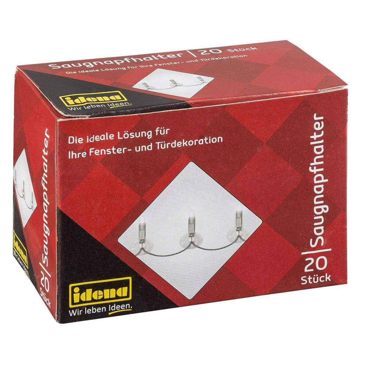 Idena Saugnapfhalter für Lichterketten- und Netze, 20 Stück