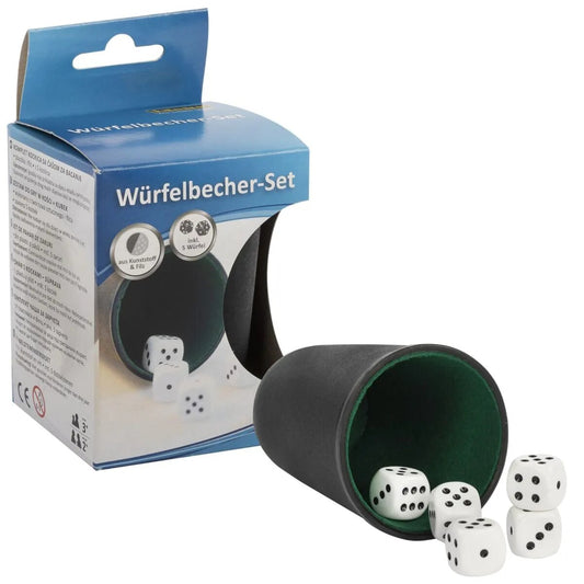 Idena 10002233 Würfelbecher Set aus Kunststoff