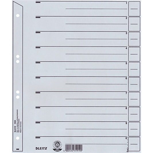 Leitz 16500085 Trennblätter, grau