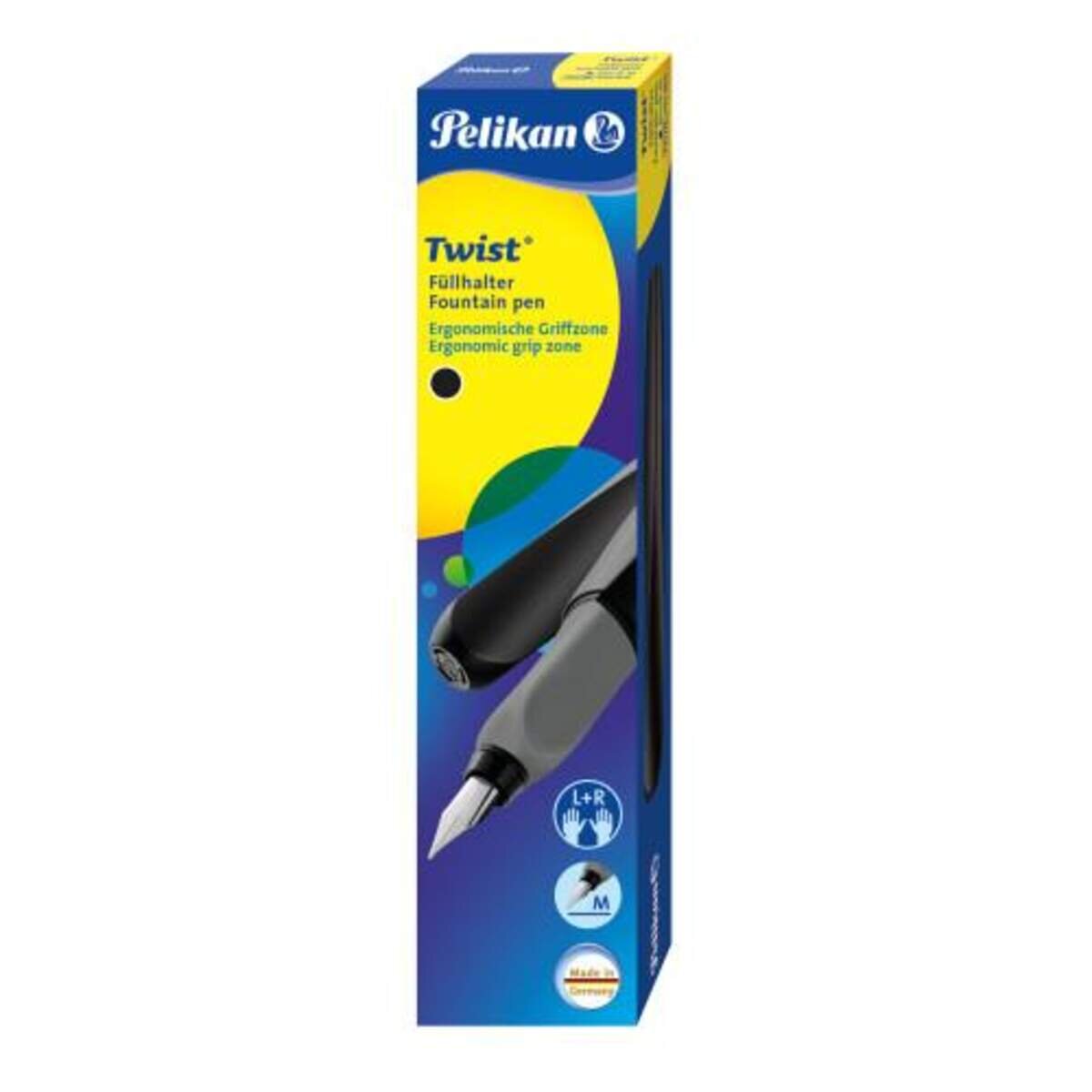 Pelikan Twist® Füller Feder M, Black, universell für Rechts- und Linkshänder