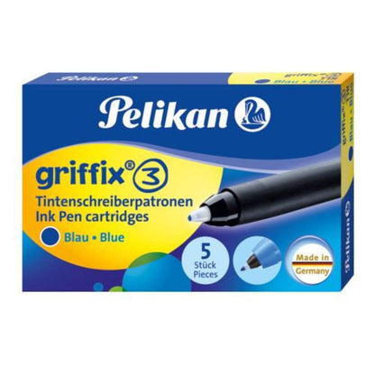 Pelikan griffix® Tintenpatronen für Tintenschreiber, Blau, 5 Stück