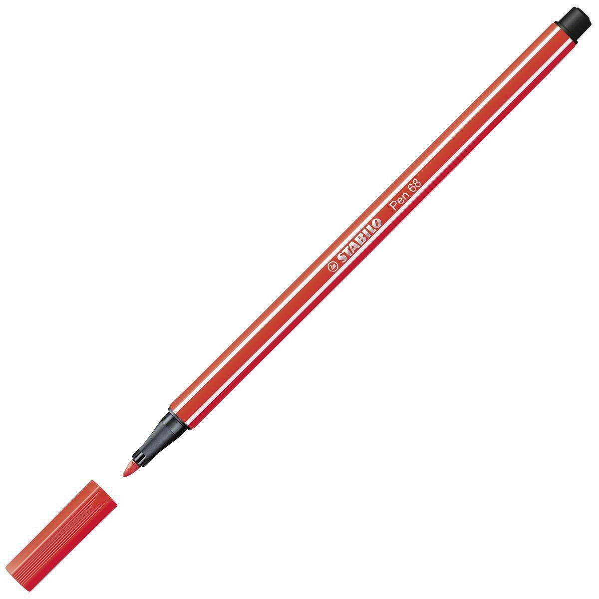 Premium-Filzstift - STABILO Pen 68 ColorParade - 20er Tischset in rot/blau - mit 20 verschiedenen Farben