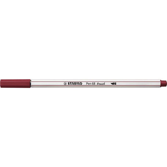 Premium-Filzstift mit Pinselspitze für variable Strichstärken - STABILO Pen 68 brush - Einzelstift - purpur