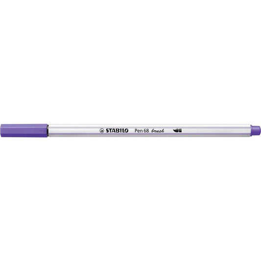 Premium-Filzstift mit Pinselspitze für variable Strichstärken - STABILO Pen 68 brush - Einzelstift - violett