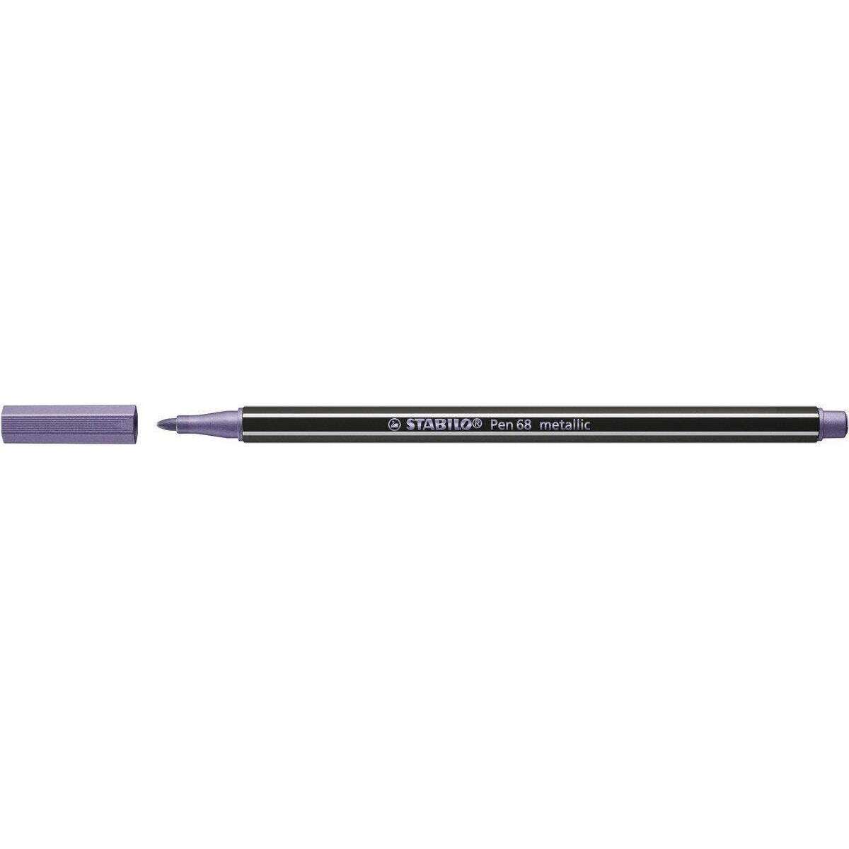 Premium Metallic-Filzstift - STABILO Pen 68 metallic - Einzelstift - metallic violett