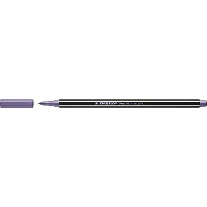 Premium Metallic-Filzstift - STABILO Pen 68 metallic - Einzelstift - metallic violett