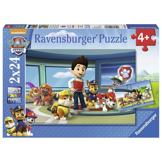 Ravensburger Kinderpuzzle Paw Patrol, Hilfsbereite Spürnasen, 2x24 Teile