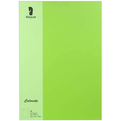 Rössler Coloretti Briefpapier, 165g/m², DIN A4, 10 Blatt, hellgrün