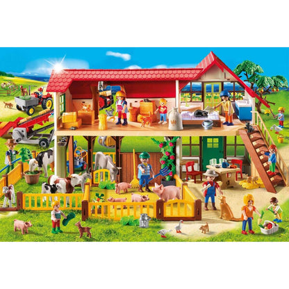 Schmidt Spiele KinderPuzzle - PLAYMOBIL Bauernhof mit Figur, 100 Teile