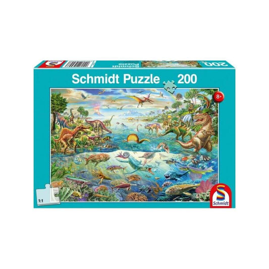 Schmidt Spiele KinderPuzzle - Entdecke die Dinosaurier, 200 Teile