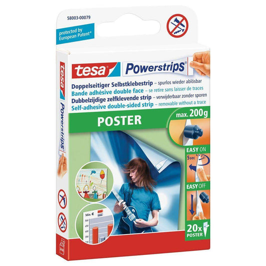 tesa Powerstrips Poster, 20 Strips