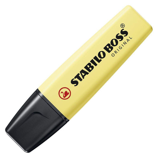 Textmarker - STABILO BOSS ORIGINAL Pastel - Einzelstift - pudriges Gelb