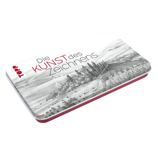 Topp Die Kunst des Zeichnens - Zeichenmaterial mit Metalldose