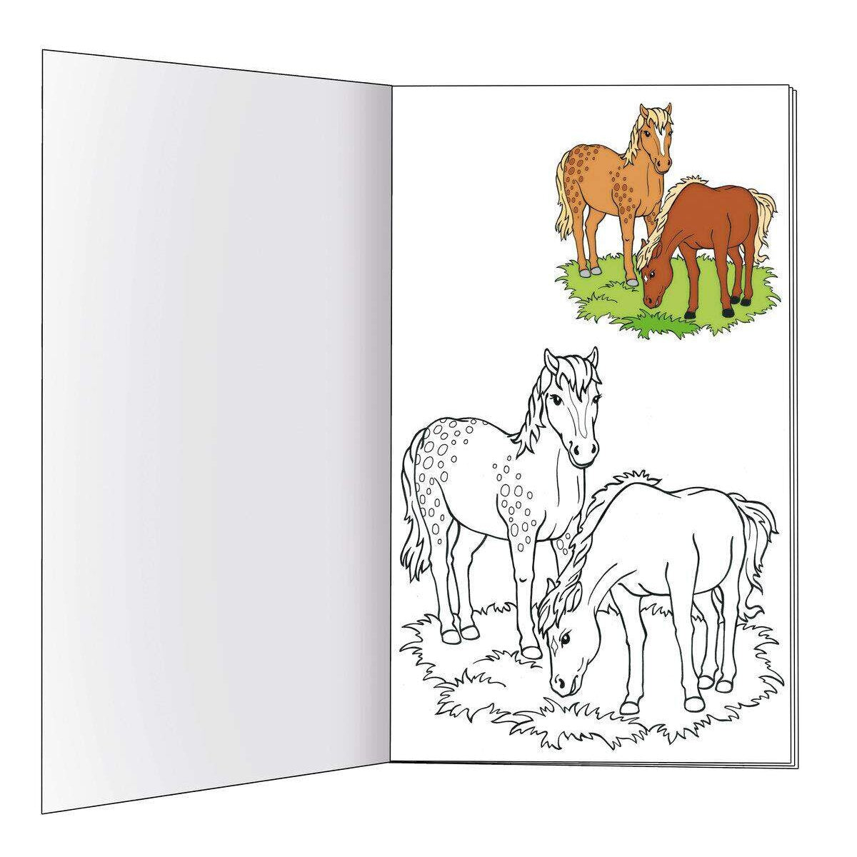 Trötsch Malbuch Meine bunte Pferdewelt mit Stickern