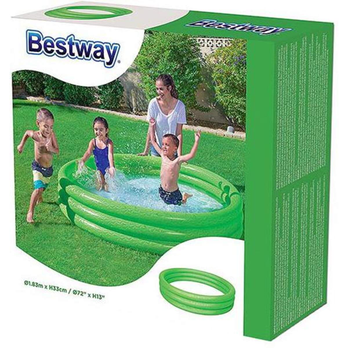 Bestway Pool 3-Ring Uni 180cm, farblich sortiert