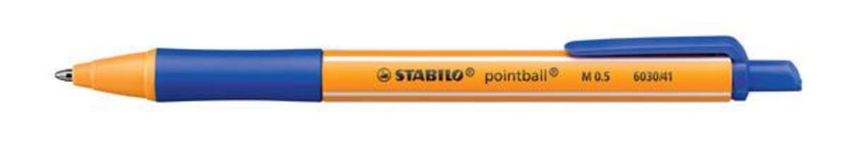 Druck-Kugelschreiber - STABILO pointball - Einzelstift - blau