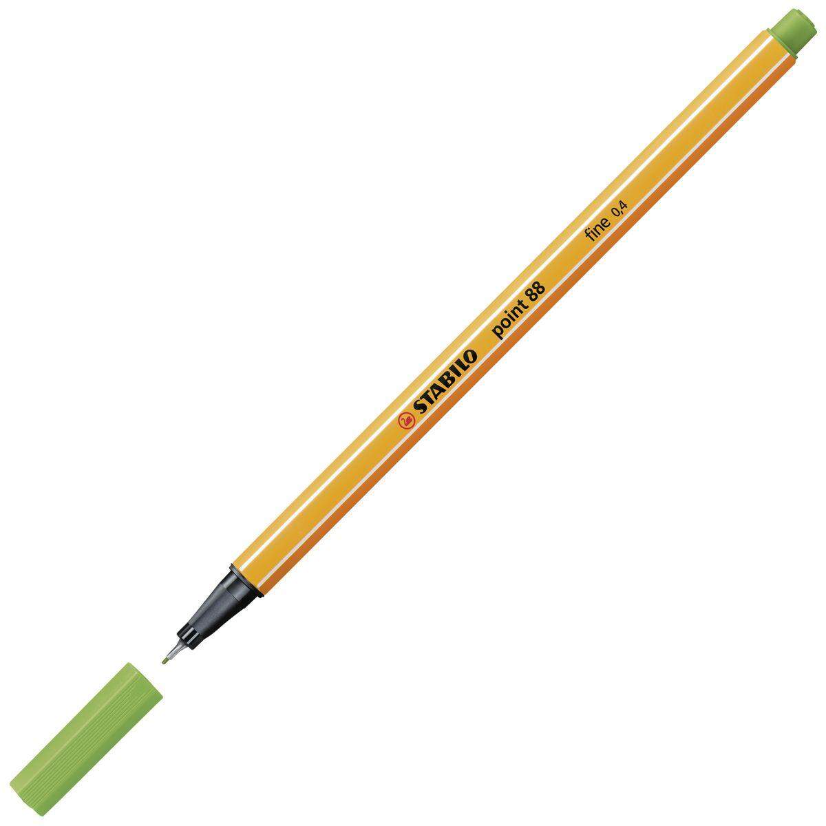 Fineliner - STABILO point 88 - Einzelstift - Neonfarbe, leuchtfarbengrün