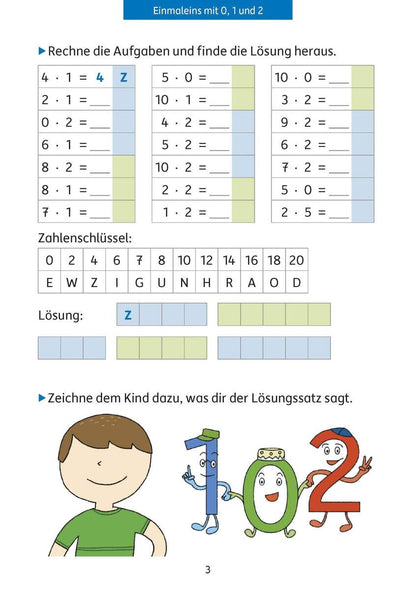 Hauschka Verlag Quer durch die 2./3. Klasse, Das kleine Einmaleins - A5-Übungsblock