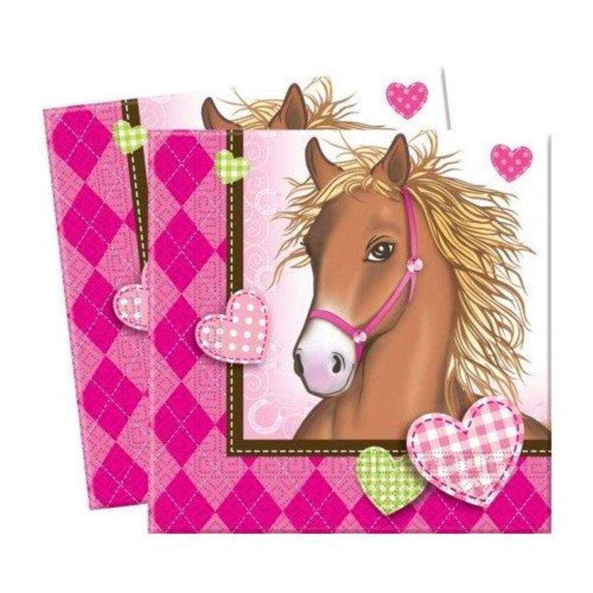 Pink Pony Party Servietten Horses 20 Stück