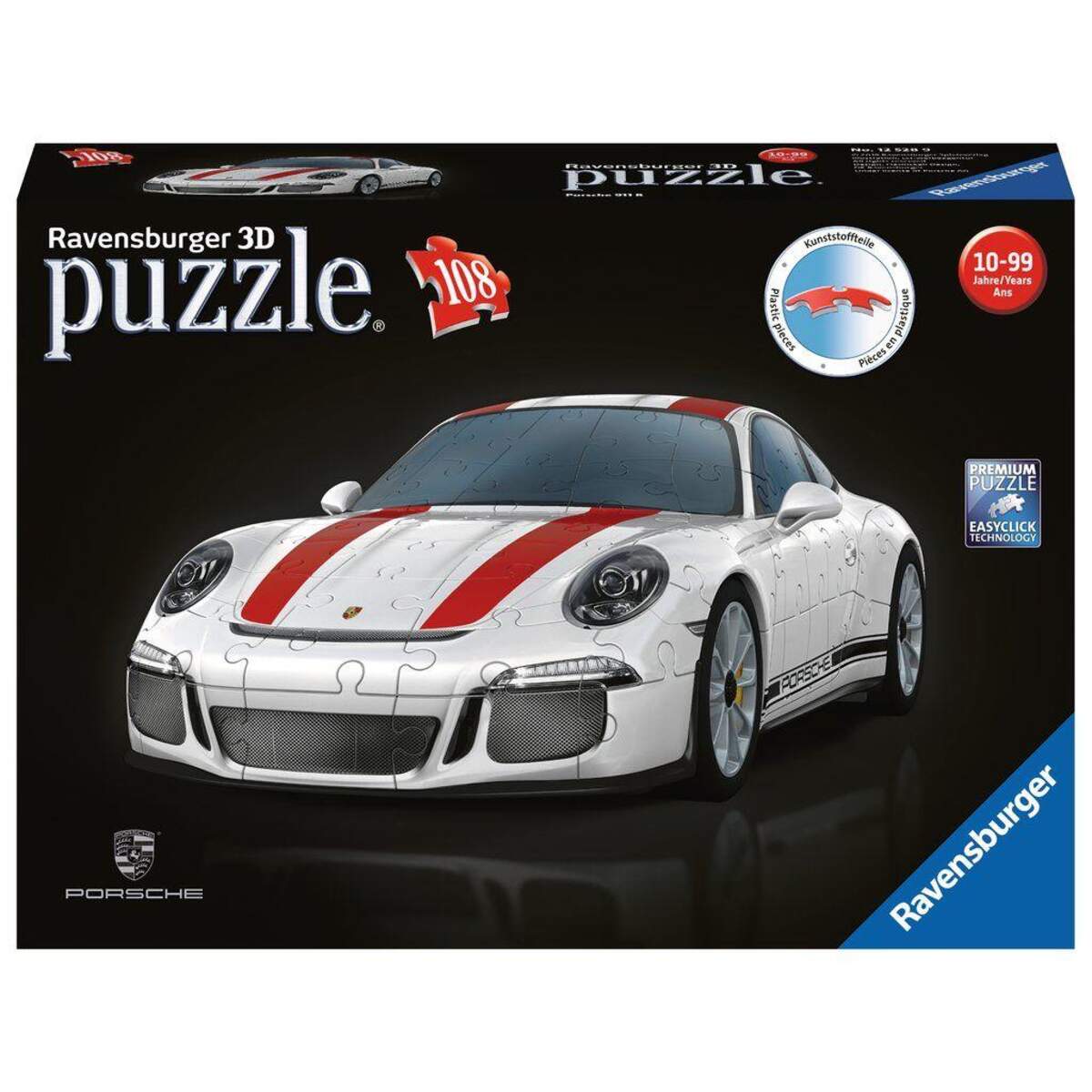 Ravensburger 3D Puzzle Porsche 911 R, 108 Teile