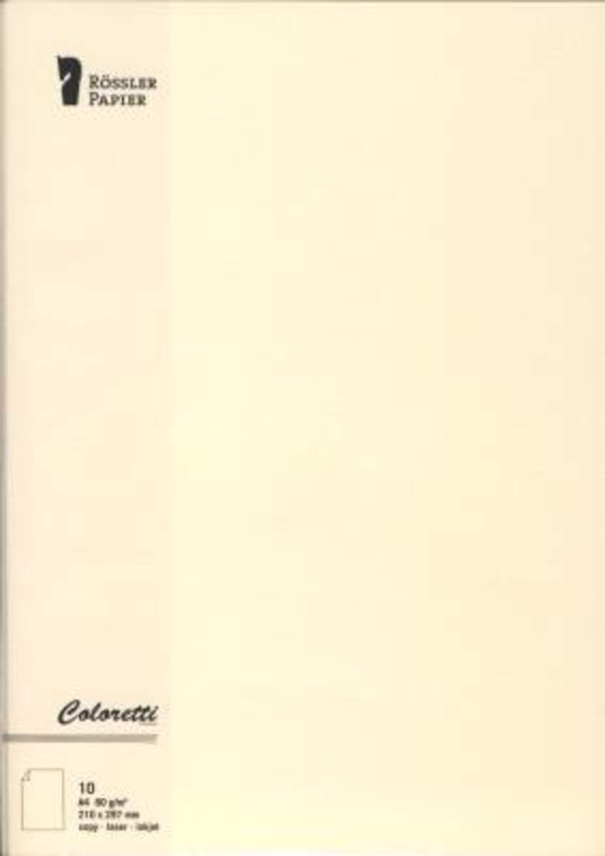 Rössler Coloretti Briefbogen 10 Blatt creme Din A4 80g
