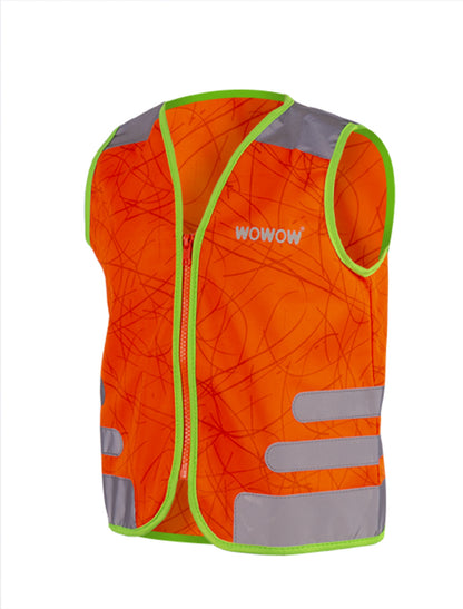 WOWOW Sicherheitsweste Nutty Jacket für Kinder orange mit Refl.-Streifen - Größe: M